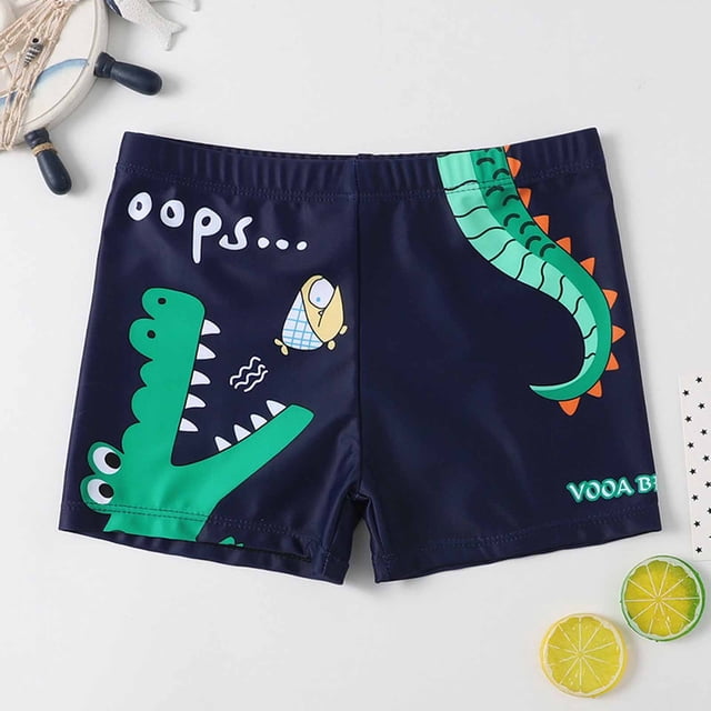 LSLJS Maillot de Bain Garçon Maillot de Bain pour Enfants Short de Bain Imprimé Short de Bain à Angle Plat avec Cordon de Serrage, Short de Bain Garçon