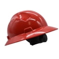 thumbnail image 3 of Interstate Safety 40410 Snap Lock 4 Point Ratchet Suspension Full Brim Hard Hat / Safety Helmet - 6-1/2 Inch to 8 Inch Heads - Red Color, 3 of 4