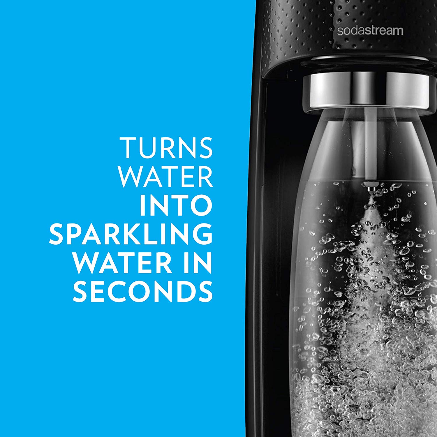 SodaStream Fizzi Sparkling Water Maker (Black) with CO2 and BPA Free Bottle - image 4 of 12