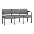 thumbnail image 1 of Lenox Steel Reception Waiting 3-Seat Sofa / Charcoal Steel / Gray / Gray, 1 of 5