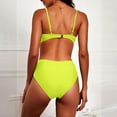 thumbnail image 5 of MGDXOX Women's High Waisted Bikini Sets Twist Front Push Up Swimsuits 2 Piece Spaghetti Straps Bathing Suits Swimwear Yellow S, 5 of 7