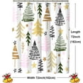 thumbnail image 6 of Christmas Shower Curtain, Christmas Tree Shower Curtains for Bathroom Decorations, Winter Holiday Shower Curtain, Xmas Pine Fabric Cloth Bath Curtain 72x72 Inch, 6 of 6