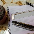 thumbnail image 4 of OULII Instrument de Musique Portable Harmonica en Métal Noir pour Débutants, 4 of 7