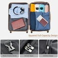 thumbnail image 4 of Luggage Sets 4 Piece,  ABS Durable Suitcase with Travel Bag, Carry On Luggage Suitcase Set with 360° Spinner Wheels, 4 of 9