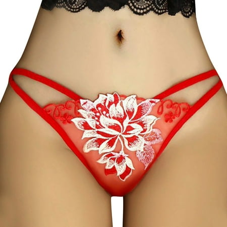 

Felwors Women s Brief Underwear Pure Style Lace Underwear Female Hollow Out Flower Embroidery