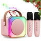 thumbnail image 1 of Mini Karaoke Machine para Niños, Altavoz Inalámbrico Bluetooth Portátil con 2 Micrófonos, Regalo de Cumpleaños Navideño Karaoke Kids Mejorado de 1200 Mah para Niñas y Niños, Rosa, Artículos para Fiestas en Casa, 1 of 9