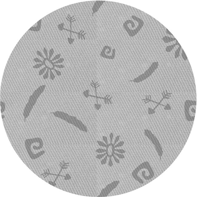 Ahgly Company Machine Washable Indoor Square Transitional Platinum Silver Gray Area Rugs, 3' Square
