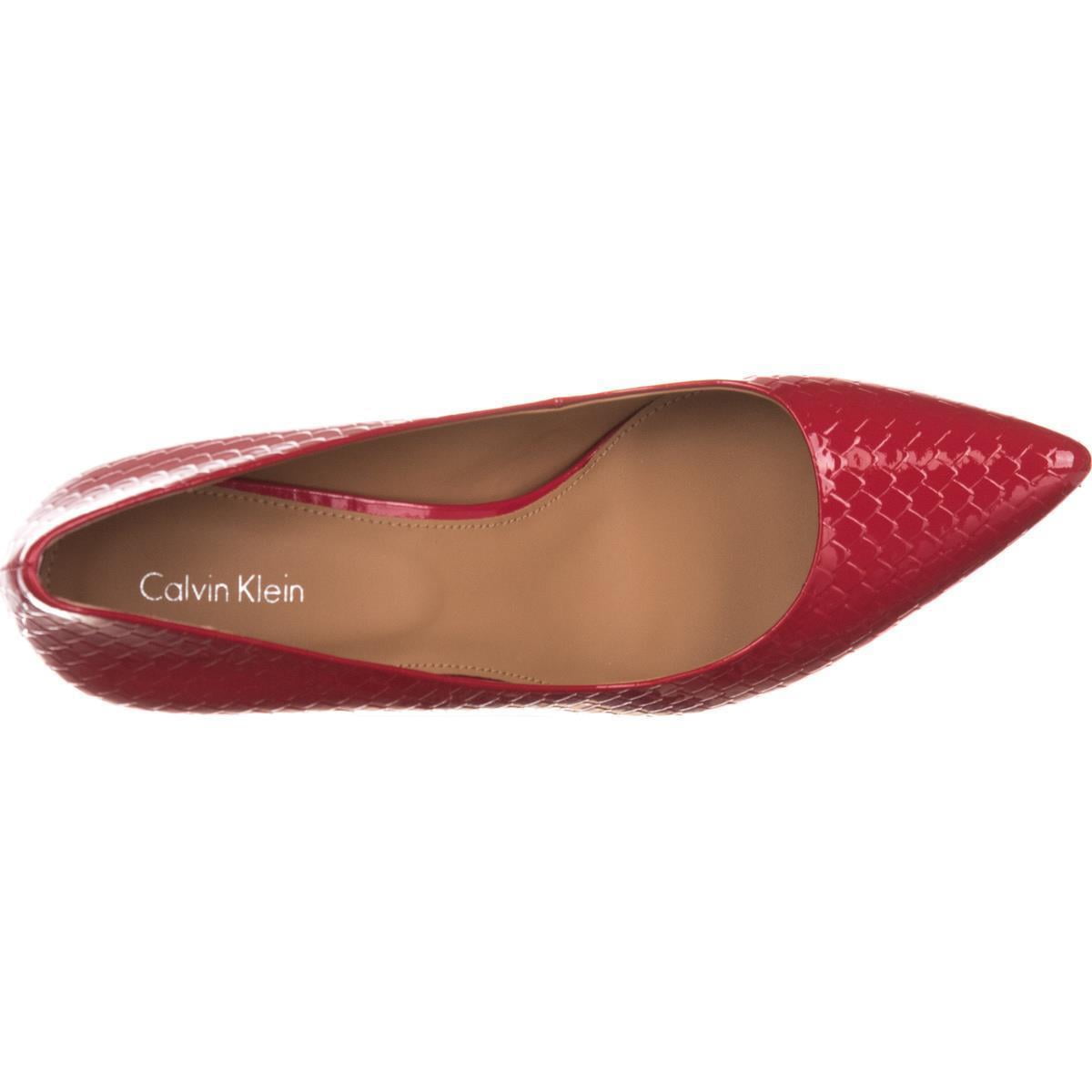 Womens Calvin Klein Gayle Classic Pump Heels, Lipstick Red
