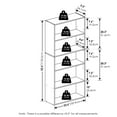 thumbnail image 2 of Furinno JAYA 5-Tier AdJUSTable Bookshelf 52 Inch Tall Bookcase Amber Pine, 2 of 5
