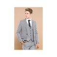 thumbnail image 6 of Men 3pc European Vested Suit WESSI by J.VALINTIN Extra Slim Fit JV44 Houndstooth, 6 of 8
