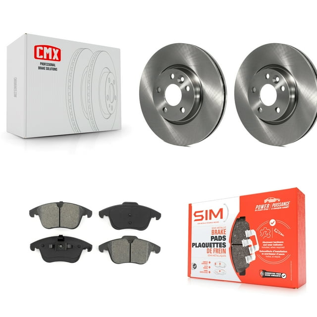 Transit Auto Front Disc Brake Rotors and Semi-Metallic Pads Kit for Car Volvo Land Rover Range Evoque XC70 S60 V60 S80 V70 K8S-100578