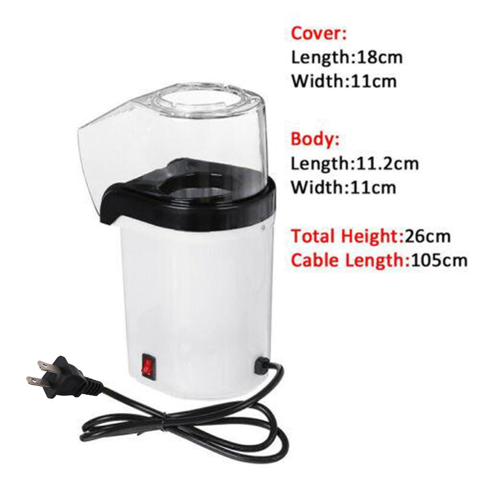 Machine à Popcorn Air Chaud 1200W - Sans Huile - Pop Corn Maison En 2 Min - Compacte - Noir