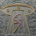thumbnail image 4 of Handmadetneonsign UFO Ice Cream Neon Sign, Ice Cream Store Wall Art Decor, Home Bar Pub Wall Decor, 4 of 5