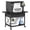 Black, variant on 23.6" x 15.7" Under Desk Printer Stand with Storage Drawer, 2-Tier Shelf Desktop Printer Table for Desk with Wheels, Large Rolling Cart for Home Office Fits 3D Printer Scanner Rustic Brown