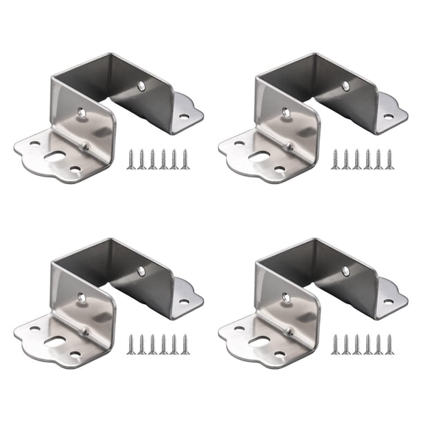 Soporte de riel de cama de 4 piezas con tornillo Versátil Versátil Metal a prueba de óxido Fácil de instalar Hardware del marco de la cama de soporte 40 mm