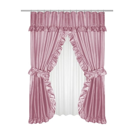 Splash Collection By Ben Jonah Lauren Double Swag Dobby Fabric Splash Collection By Ben Jonah Lauren Double Swag Dobby Fabric Shower Curtain 100 Polyester Size 70 X72 Color Rose Com