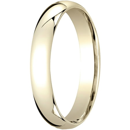 Mens 14K Yellow Gold, 4mm Slim Profile Comfort-Fit Wedding Band