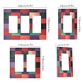 thumbnail image 2 of Yayeee Rocker Switch Wall Plate 2-Gang 4.7"x4.6" Home Decorative Outlet Cover, Red and Purple Plaid Pattern, 2 of 6