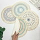thumbnail image 5 of Round Boho Placemats Washable Cotton Teapot Mats Thick Circular Tassel Woven Placemat for Teapot/Mug, 5 of 5