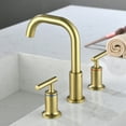 thumbnail image 5 of Bathroom Sink Faucet, 3 Hole Bath Faucet Brushed Gold, 5 of 11