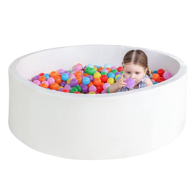 Piscina de Pelotas de Espuma TRENDBOX Extra Grande para Bebés 120cm Blanca