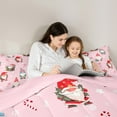 thumbnail image 5 of Homewish Christmas Cute Gnome Bedding Comforter Set,Sweet Candy Cane Twin Comforter Sets,Pink Red Green Bedding Set For Girls Kids,Microfiber Bedroom Decor Reversible,2-Piece, 5 of 8