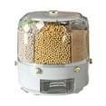 Rice Storage Holder Large Capacity One Button Opening Rotating Damp