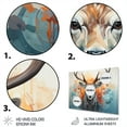 thumbnail image 3 of Designart "Antelope Geometric I" Animals Metal Wall Art, 3 of 5