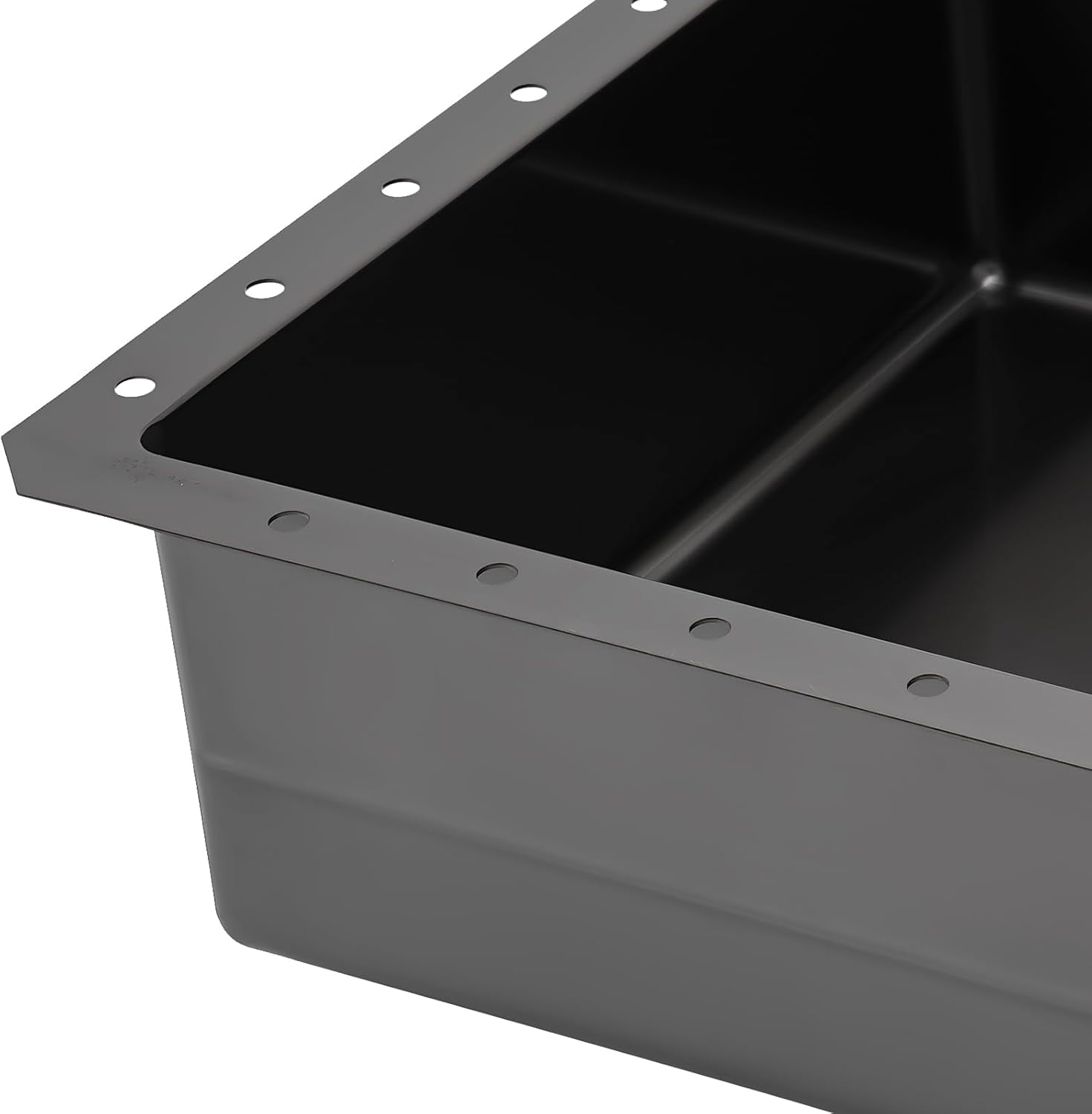Bathroom Sink,Single Bowl Undermount Bathroom Wash Sink,Stainless Steel Kitchen Sink Rectangular Sink with Drain Pipe21.65x14.96x5.31in Black
