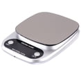 thumbnail image 1 of 1PC 5kg/0.1g Rechargeable Kitchen Scale Stainless Steel Accuracy LCD Display Digital Scale Measurement Tool (Silver), 1 of 8