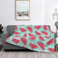 thumbnail image 2 of Fuzoiu Watermelon Print Flannel Blanket,Throw Blanket,Flannel Home Decor,Fleece Bed Blankets,Cozy Soft Blanket for Bed, Sofa, Camping, and Travel-60"x50", 2 of 6