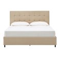 thumbnail image 3 of Weston Home Sophia Linen Tufted Queen Platform Bed, Beige, 3 of 10
