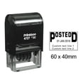 thumbnail image 1 of Printtoo Dater Stamp Self Inking With Posted & Custom Text Line Office Stationery Date Rubber Stamp-Black, 1 of 1