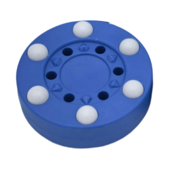 Almencla Rondelle de Hockey à Roulettes Lisse Portable Rondelle de Hockey sur Glace pour Match Entraînement Extérieur Bleu