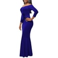 thumbnail image 2 of Bodycon Long Sleeve Dresses for Women Formal Off Shoulder Sexy Split Party Mermaid Dress with Zippe, 2 of 7