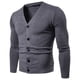 thumbnail image 5 of Suéter de otoño nuevo, tejido de punto, primavera, manga larga, cuello en V, suéter de talla grande, abrigo, chaquetas tipo cárdigan para hombre, 5 of 5