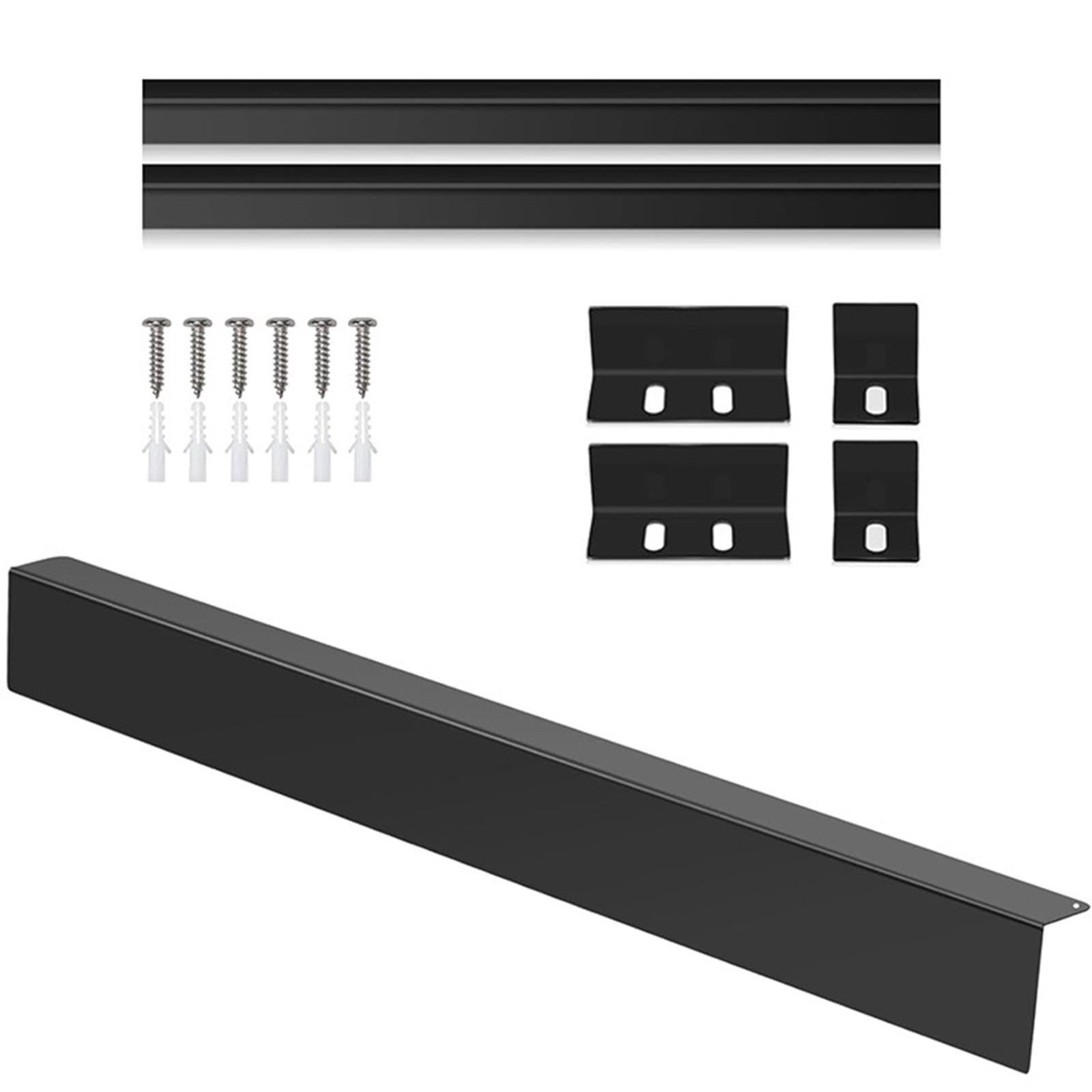 RUISINERY Slide-in Ranges Rear Filler Kits 30inch Trim Between Stove and Backsplash Universally for Stove Gaps Black/Silve