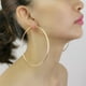 thumbnail image 1 of Pendientes de aro grandes para mujer, aretes llamativos, joyería de moda, 1 of 5