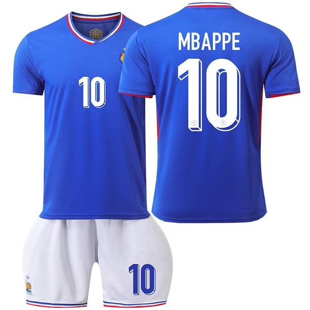 2024 camiseta de la Copa de Europa uniforme de fútbol alemán personalizado No. 8 Kroos equipo nacional uniforme de entrenamiento para adultos y niños nuevoFrancia casa número 10 Mbappé