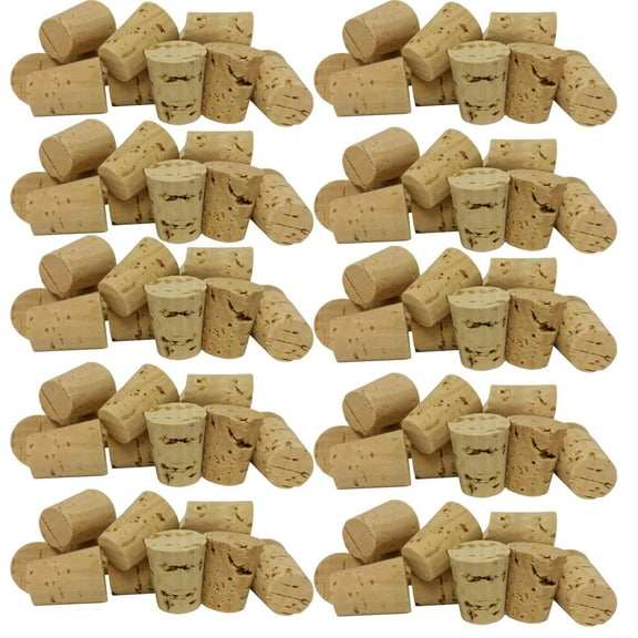 Stoppers, Cork,  Size 12. Pack of 100.