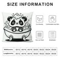 thumbnail image 5 of Orinice Panda Bear Graphic Decorative Men Women Boy Girl Room Cushion Throw Pillow Cover 1PC 22x22in, 5 of 5