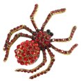 Spider Crystal Brooch Halloween Pin Clothing Lapel Jewelry