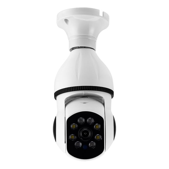 Smart Home Light Bulb 1080P HD Surveillance Cameras with E27 Connector, White