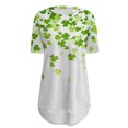 thumbnail image 3 of Pxiakgy Vente Chaude! T-Shirt Trèfle de la Saint-Patrick pour Femmes Chanceux Irlandais Manches Courtes T-Shirt Graphique Trèfle Mode Décontractée Col Rond Manches Courtes Imprimé Beige P, 3 of 6