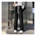 thumbnail image 2 of Pantalones de cintura elástica, pantalones de pierna ancha para mujer, pantalones deportivos de pierna recta, pantalones sueltos casuales, de primera línea, 2 of 9