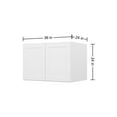 thumbnail image 2 of Furinno Shaker Wall Refrigerator Kitchen Cabinet with 2 Doors, Ready to Assemble, 24 D x 36 W x 24 H, White, 2 of 7