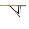 thumbnail image 4 of Rectangular Wooden Bench With Metal Angular Legs and Live Edge Look, Brown and Black- Saltoro Sherpi, 4 of 5
