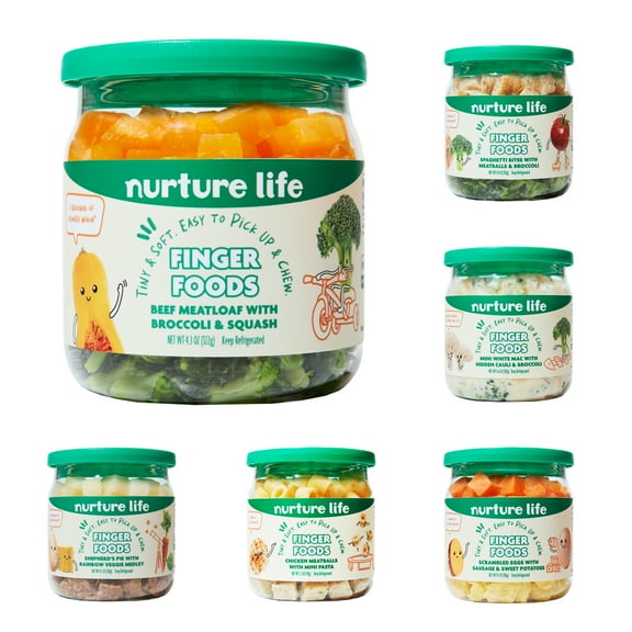 Nurture Life Healthy Baby Stage 3 & Toddler Finger Food 6-Meal Variety Pack, Organic Focus