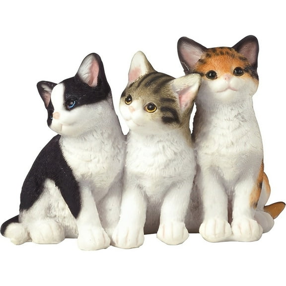 FC Design 3.5"H Wabansia Tuxedo and Tabby Cats Sitting Side by Side Cats Figurine Statue Sculpture Ornament Decoration Home/Room Decor and Unique Gift Ideas for Housewarming, Holidays and Birthdays