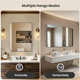 thumbnail image 3 of Simple Deluxe 30" x 40" Bathroom Mirrors, Metal Framed Bedroom Mirror, Rounded Rectangle Mirror, Anti-Rust Modern Decorative for Restroom, Farmhouse, Horizontally or Vertically Hanging, Black, 3 of 7